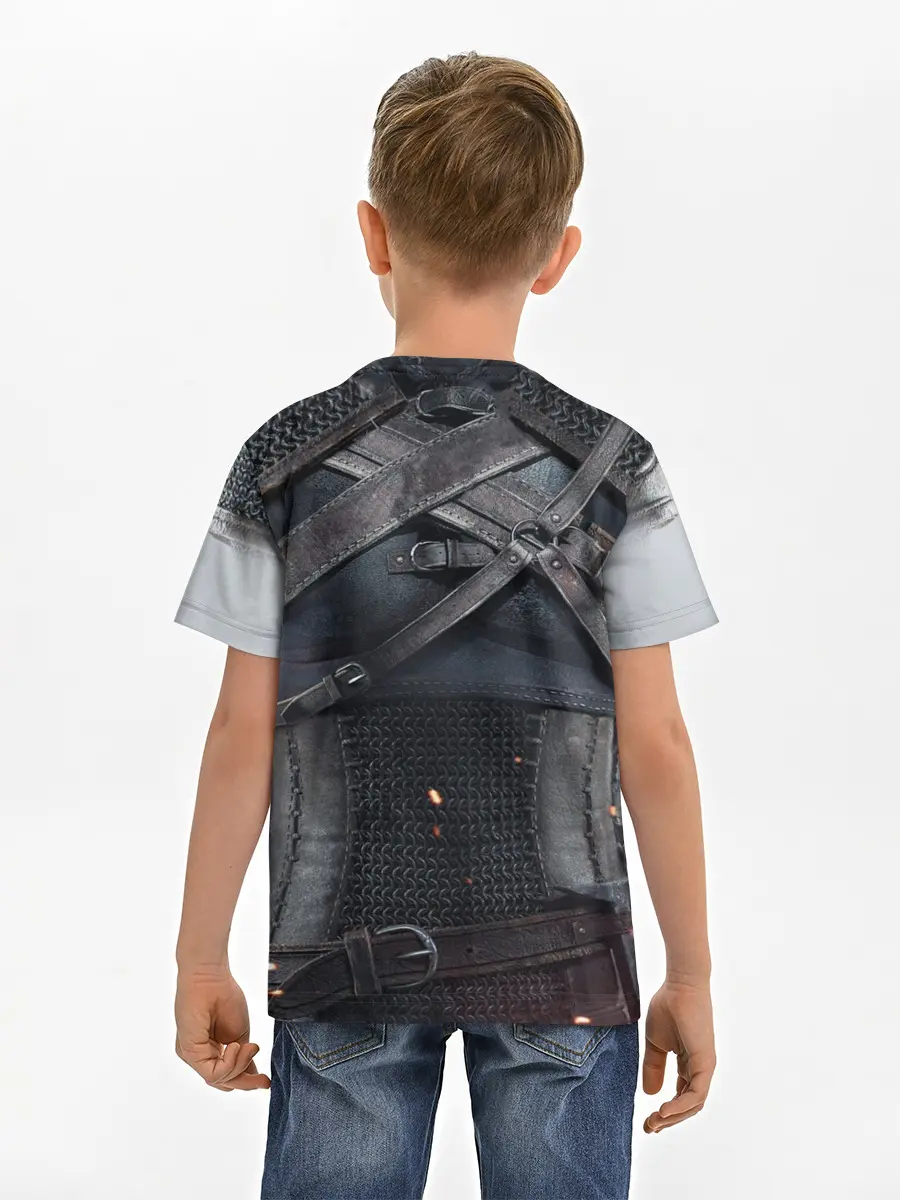 Детская базовая футболка / Геральт | снаряжение