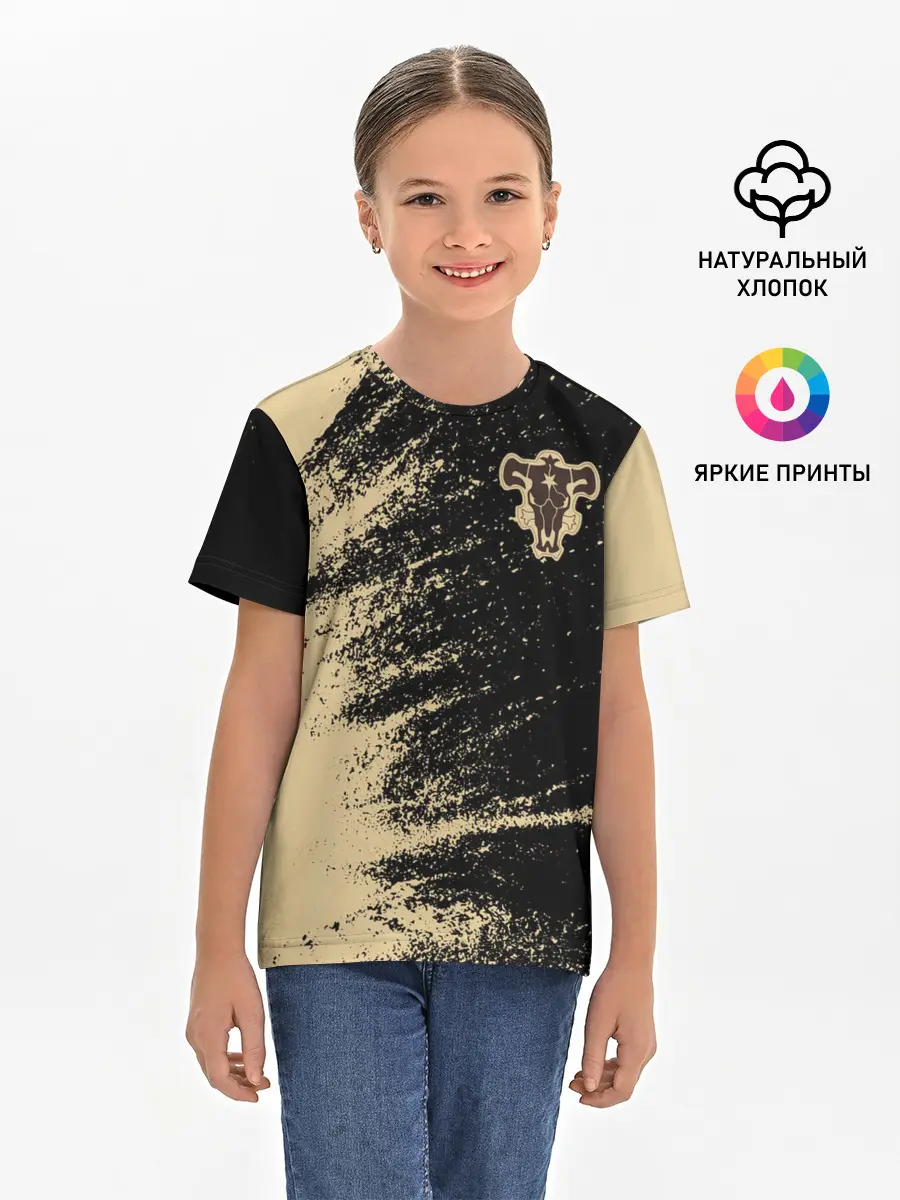 Детская базовая футболка / Black clover bull.