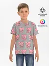 Детская базовая футболка / РОЗОВЫЕ СЛОНИКИ ПАТТЕРН