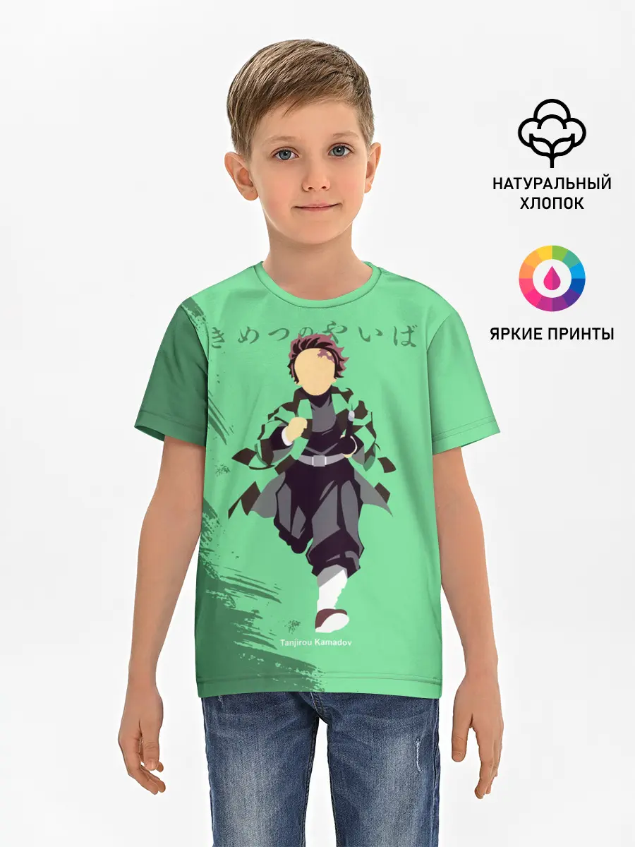 Детская базовая футболка / Танджиро Камадо Kimetsu no Yaiba