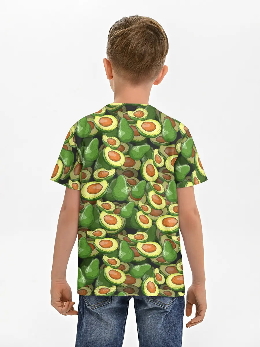 Детская базовая футболка / avocado