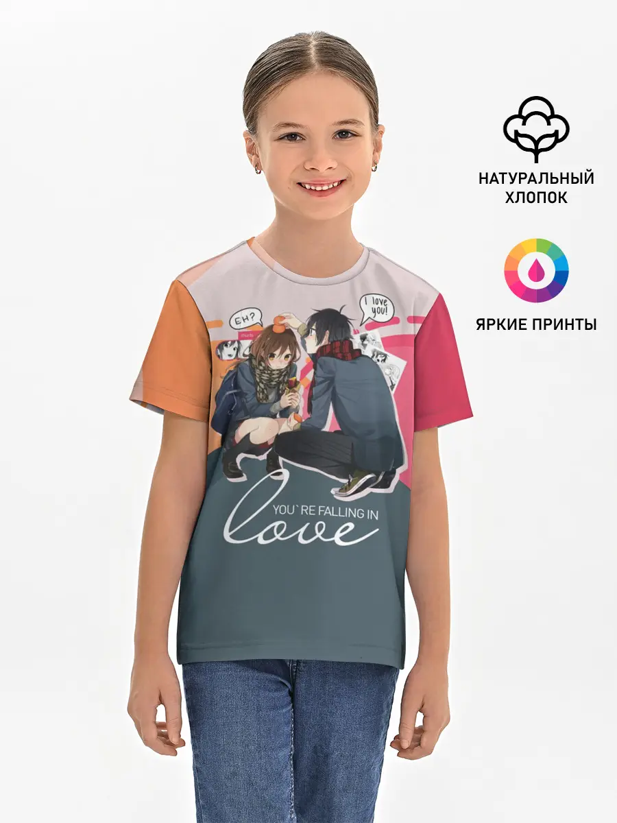 Детская базовая футболка / Хори-сан и Миямура-кун