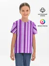 Детская базовая футболка / Фиолетово-чёрные полосы