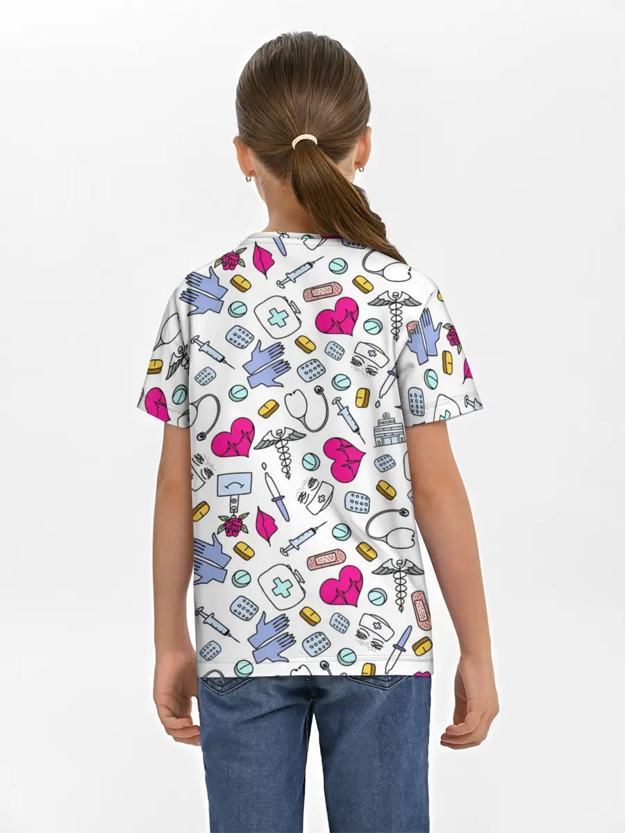 Детская базовая футболка / Медицинский паттерн