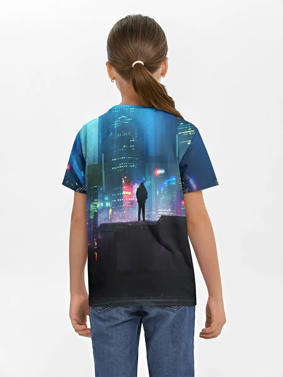 Детская базовая футболка / CITY NEON