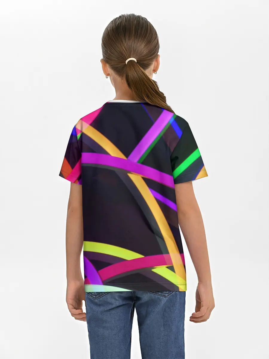 Детская базовая футболка / Светящиеся полосы