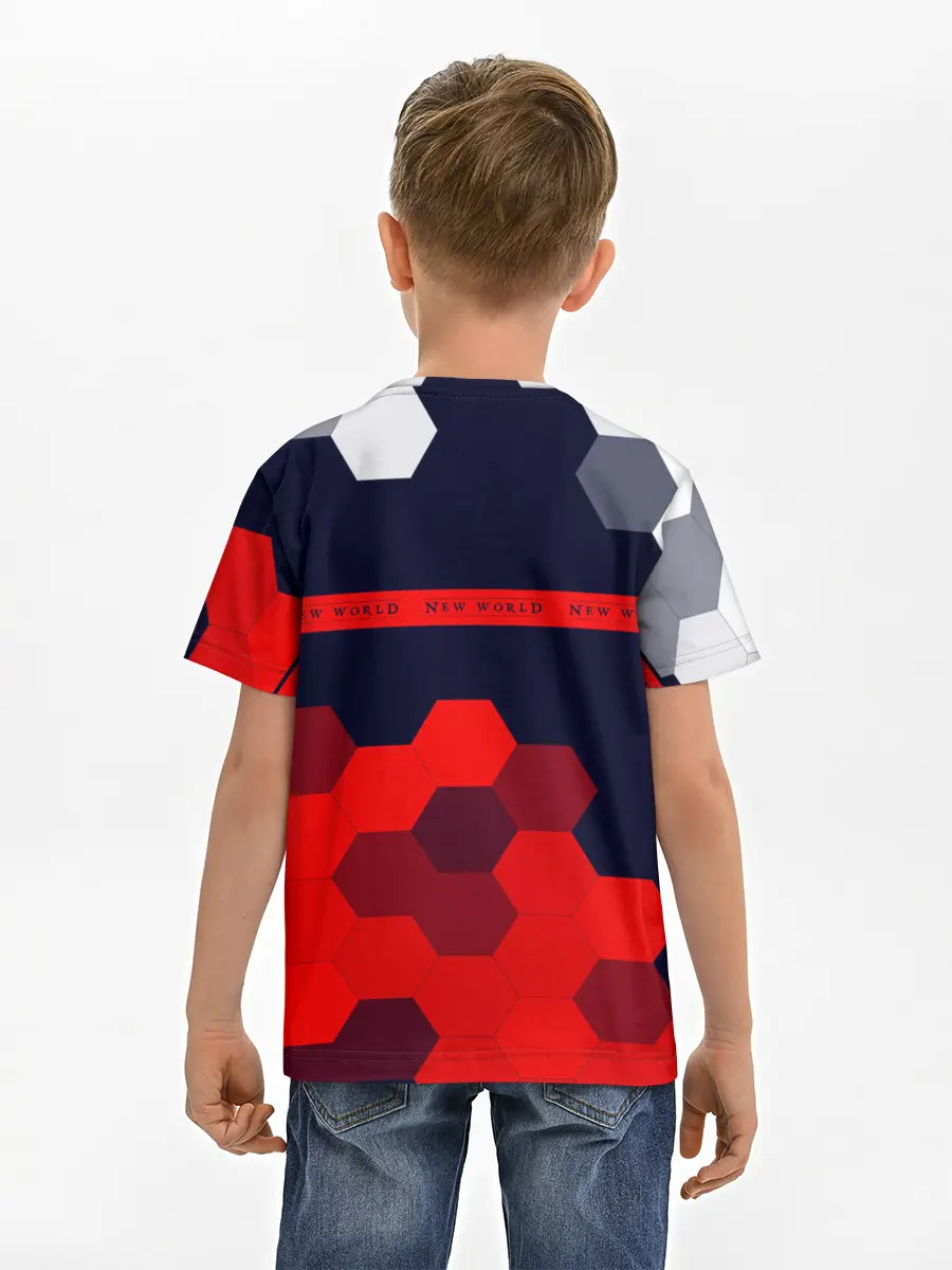 Детская базовая футболка / New World - Соты