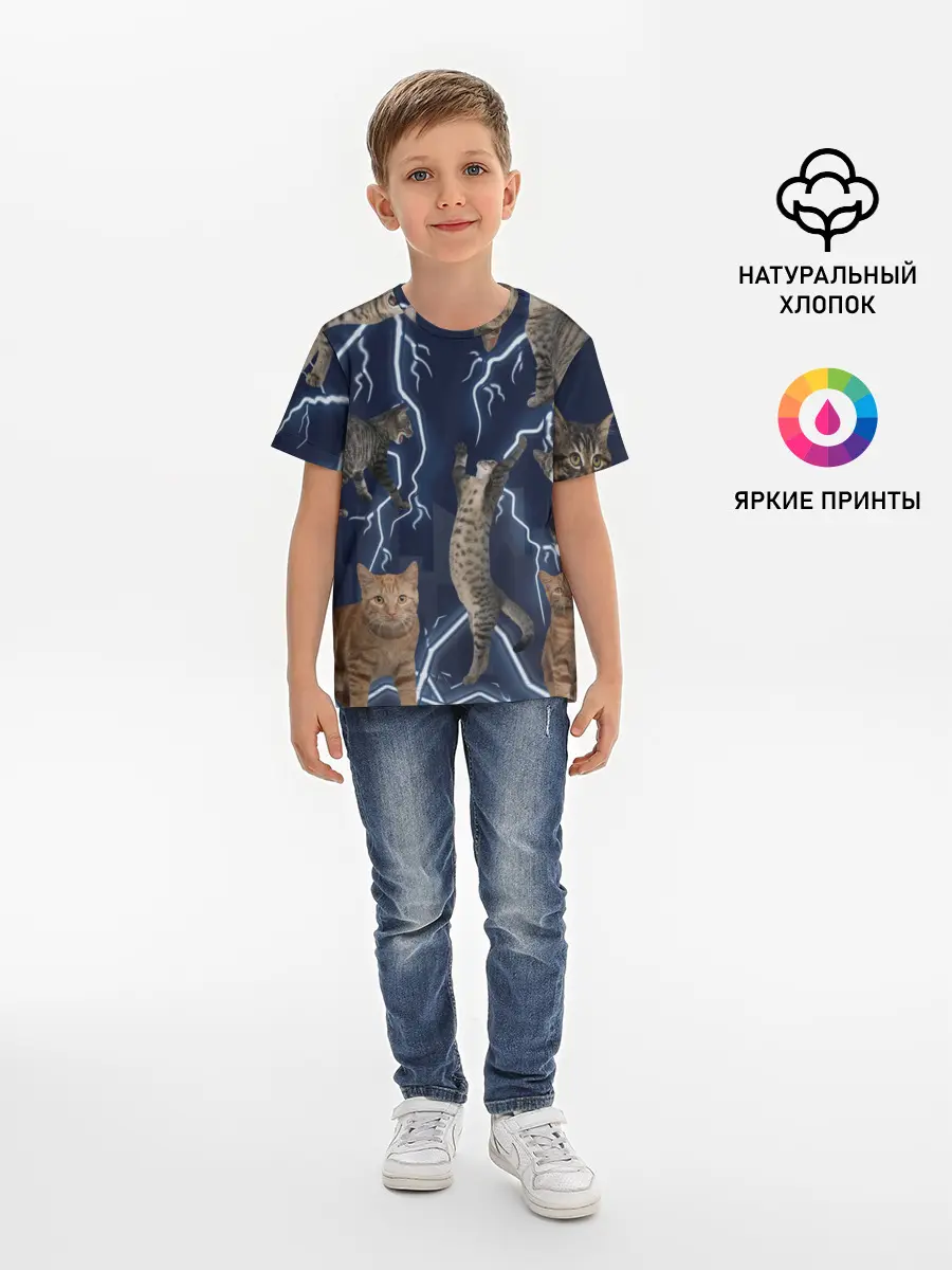 Детская базовая футболка / Коты
