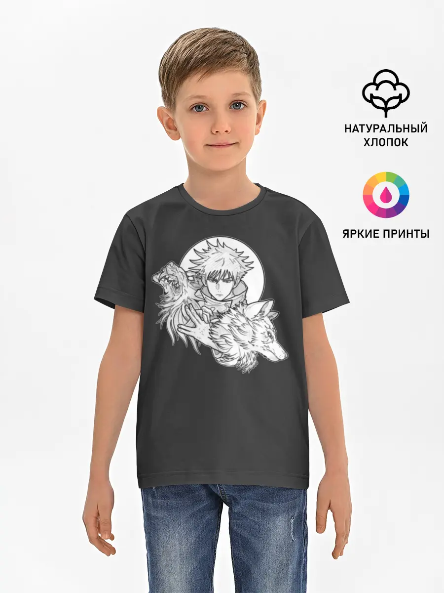 Детская базовая футболка / Megumi с волком