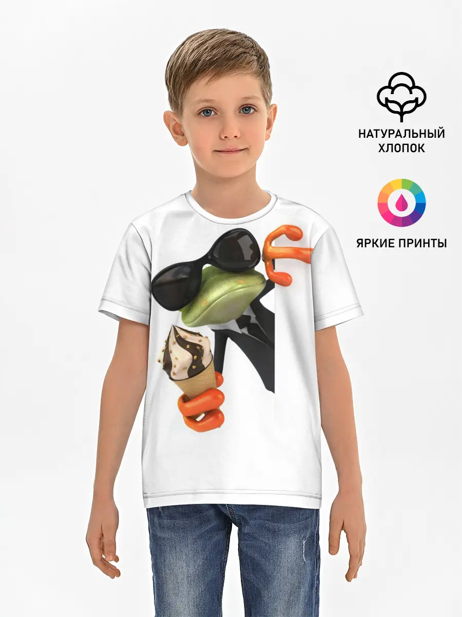 Детская базовая футболка / АГЕНТ ЛЕГУШАЧ | AGENT FROG