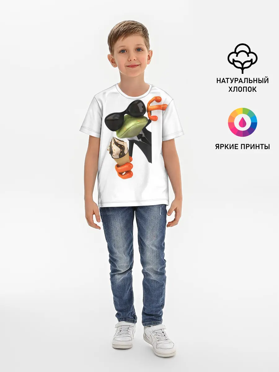 Детская базовая футболка / АГЕНТ ЛЕГУШАЧ | AGENT FROG