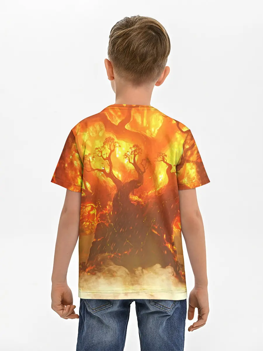 Детская базовая футболка / Горящая Сибирь