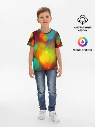 Детская базовая футболка / Цветные блики