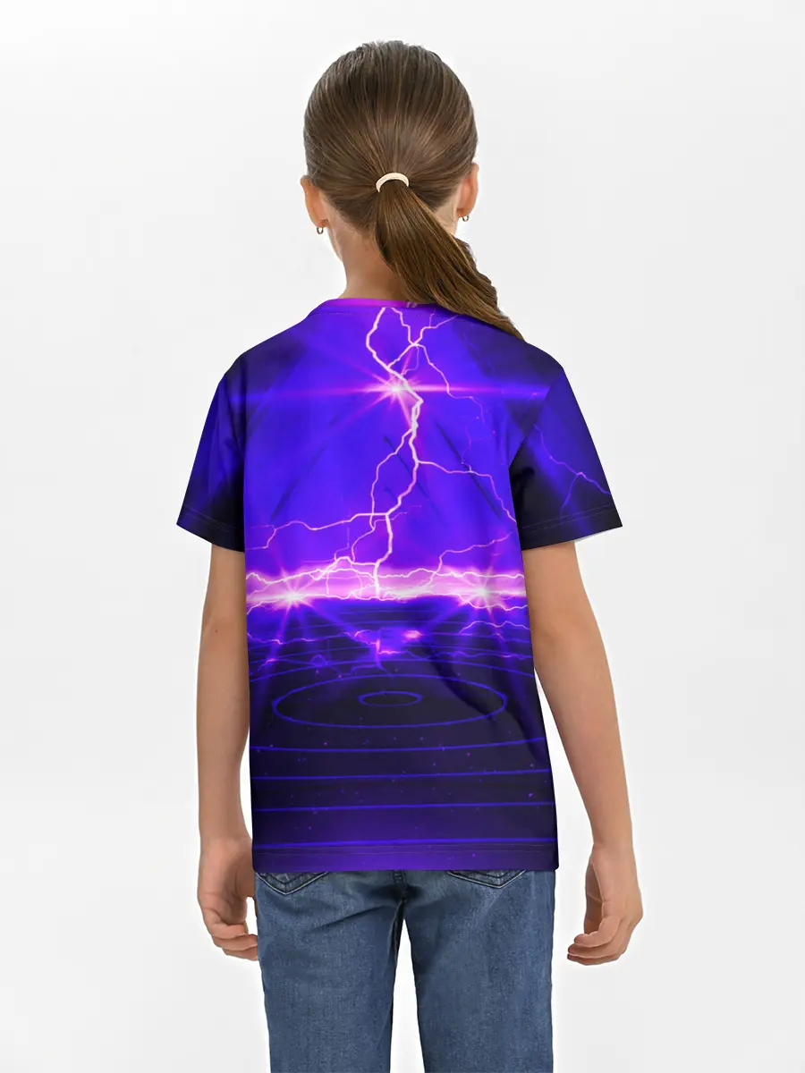 Детская базовая футболка / НЕОНОВЫЕ МОЛНИИ