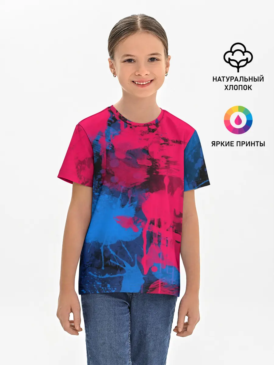 Детская базовая футболка / Буря красок