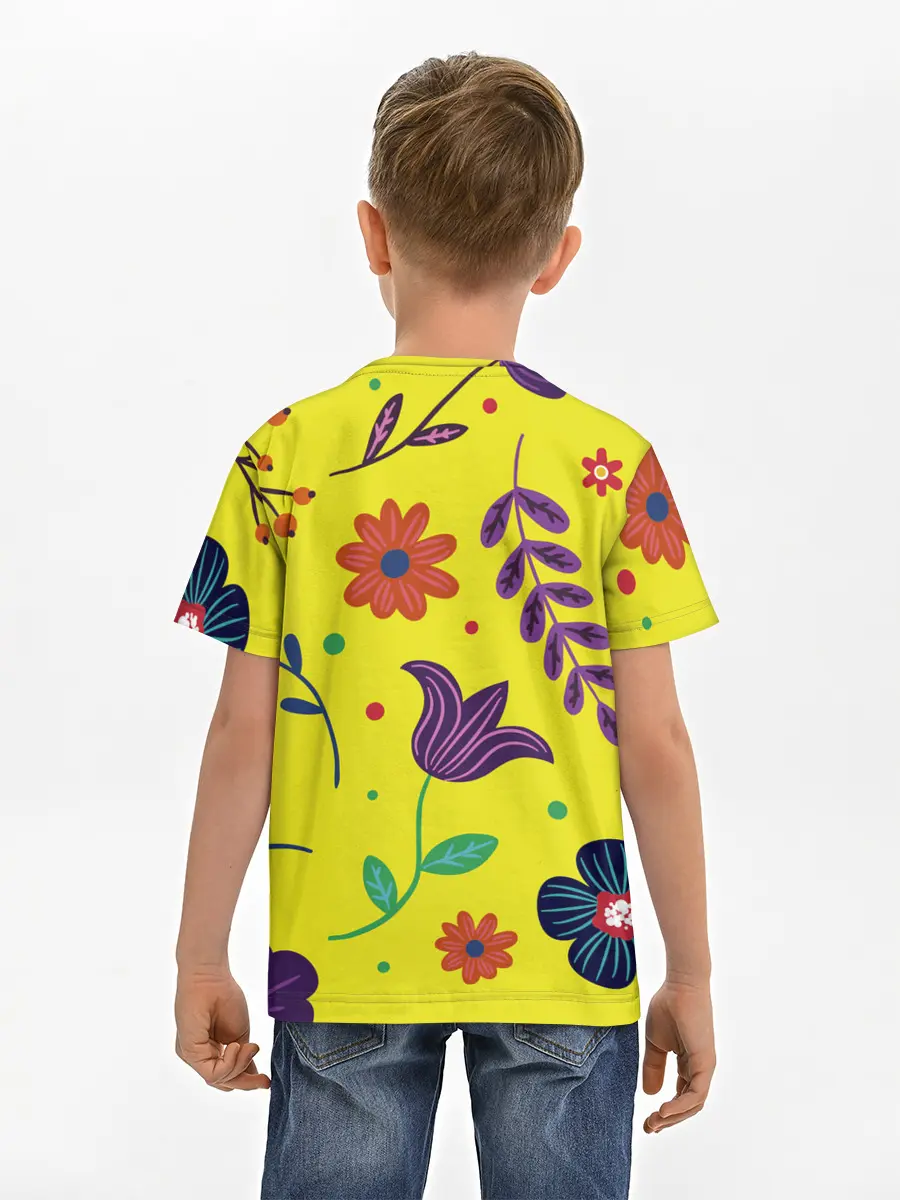 Детская базовая футболка / Цветочный микс
