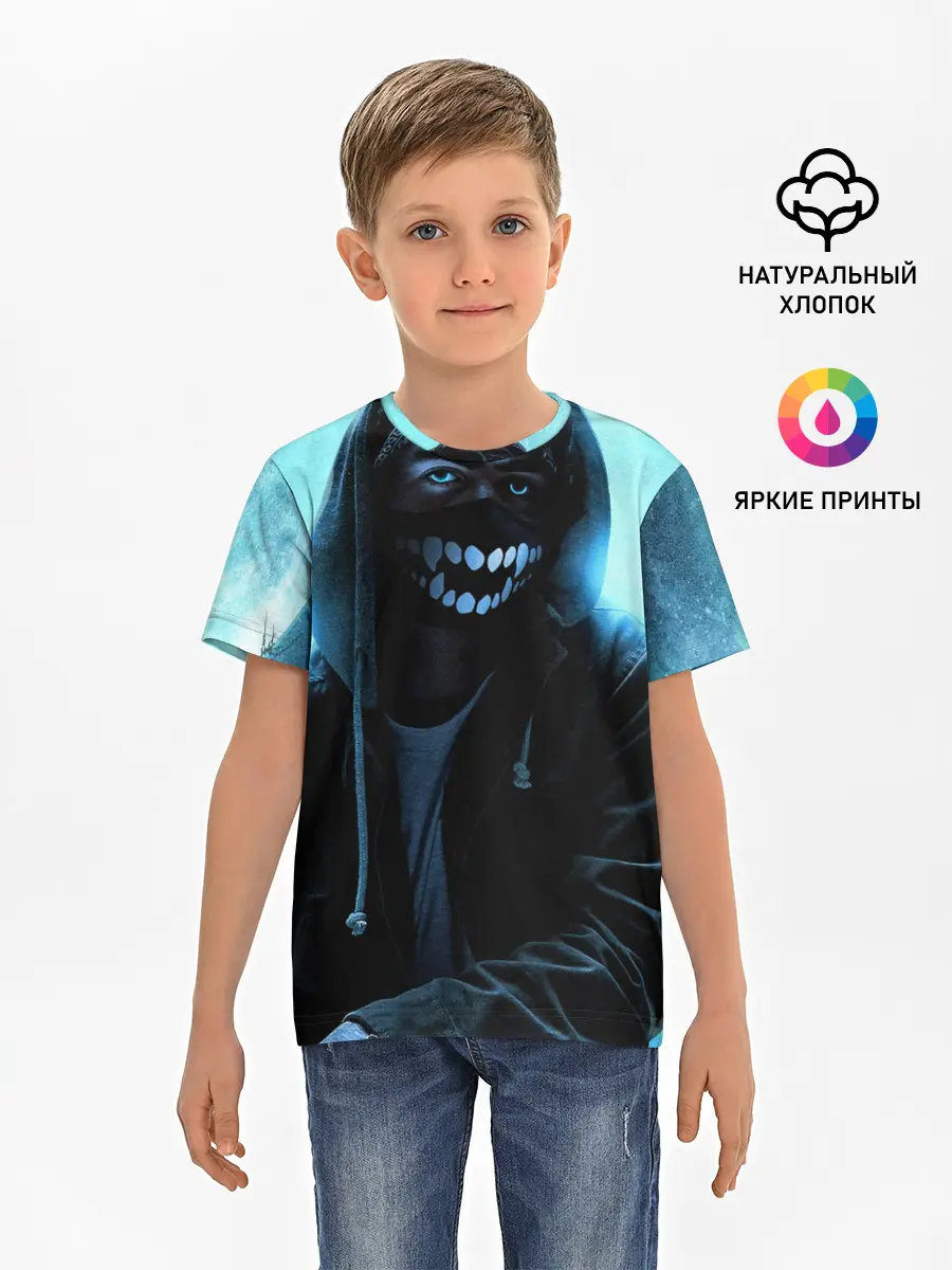 Детская базовая футболка / Парень в маске