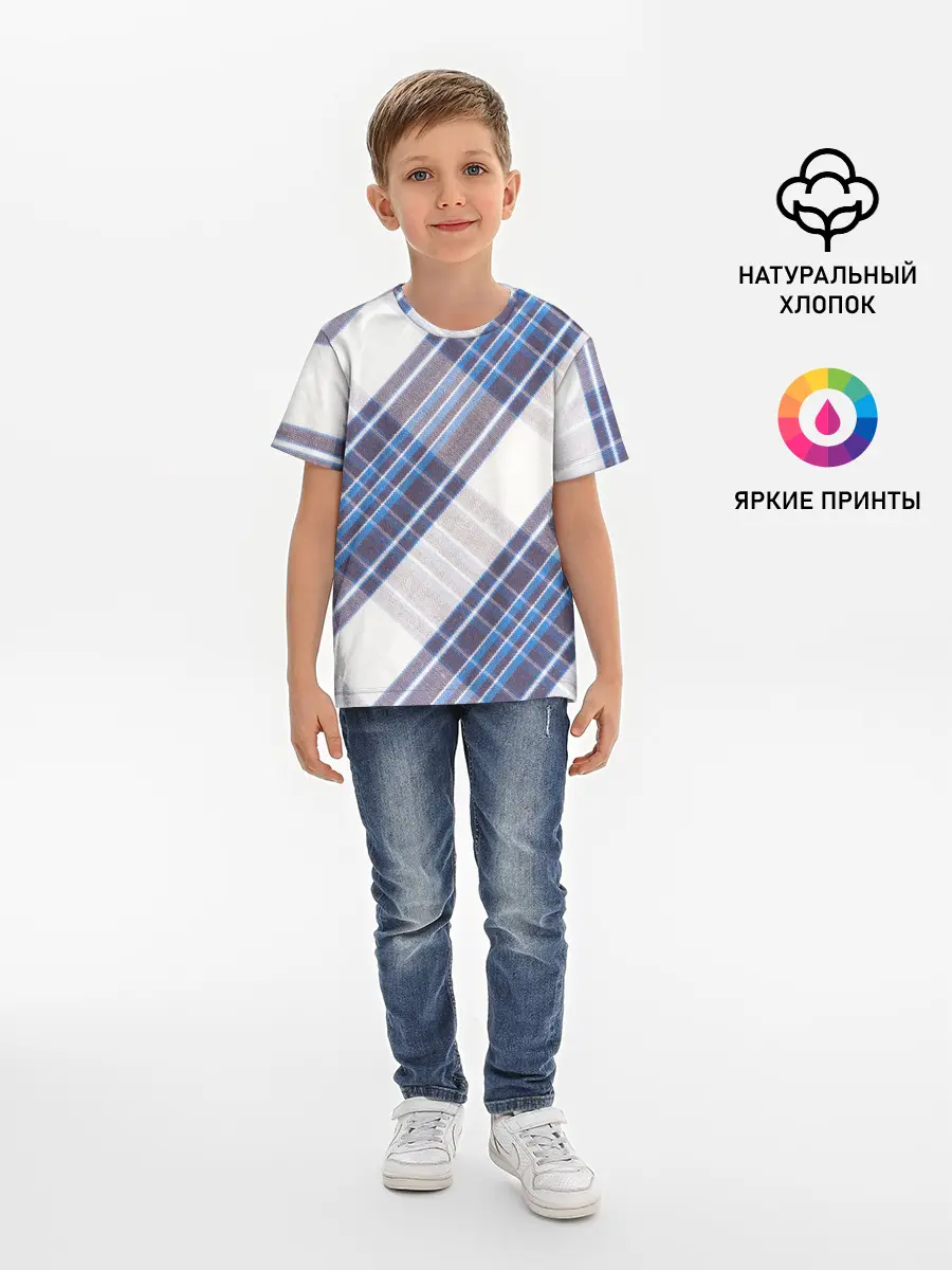 Детская базовая футболка / Шотландка | Scottish | Tartan