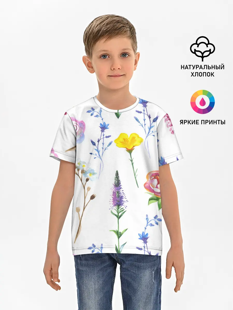 Детская базовая футболка / Полевые цветы