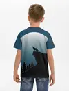 Детская базовая футболка / ВОЛК И ЛУНА 3D