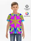 Детская базовая футболка / Неоновый фрактал