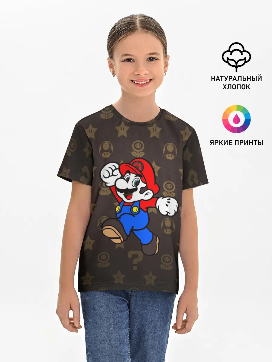 Детская базовая футболка / mario