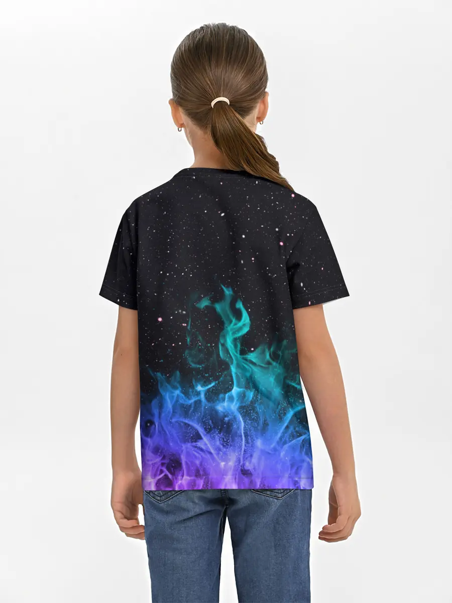 Детская базовая футболка / Перламутровый огонь