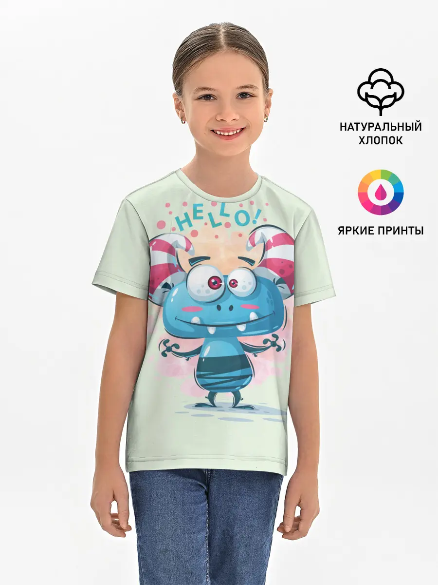 Детская базовая футболка / HELLO