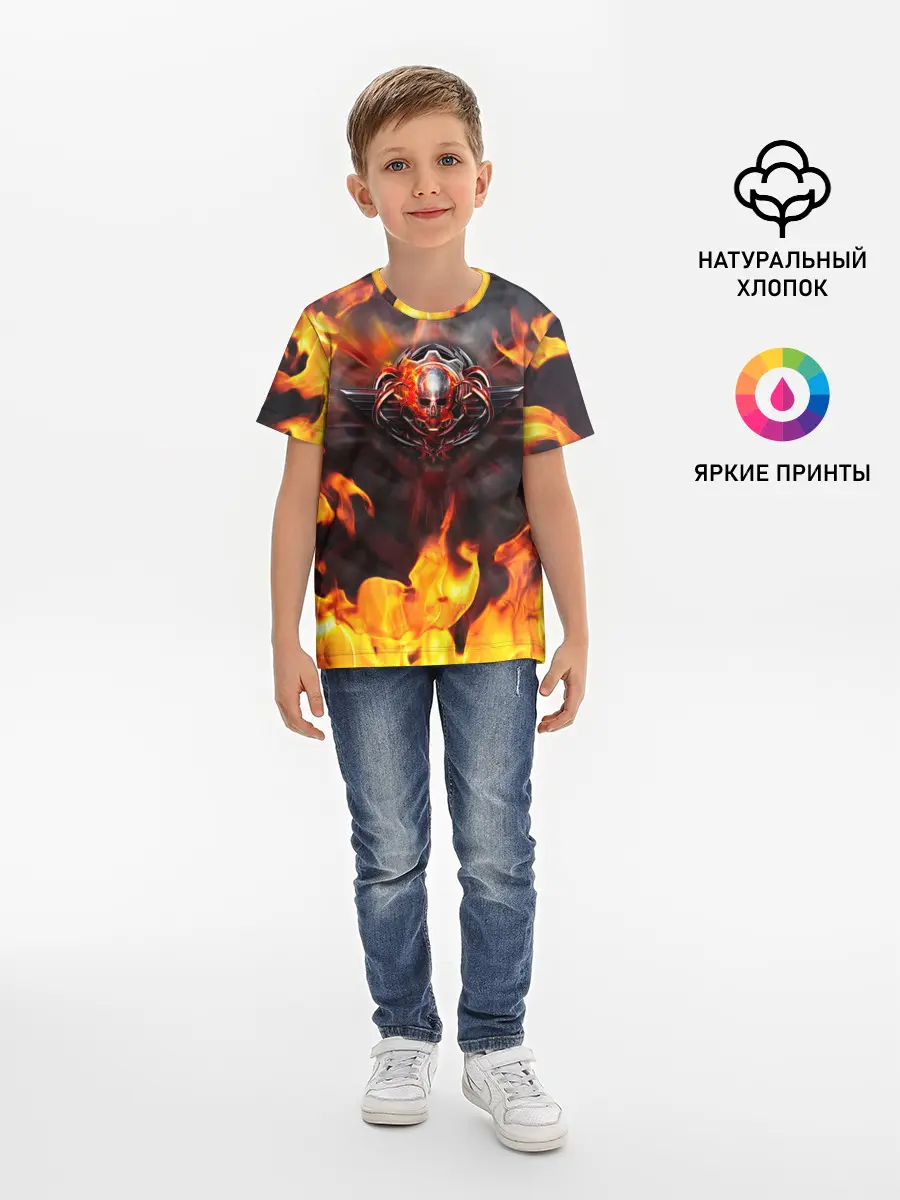 Детская базовая футболка / FIRE GEARS OF WAR | ПОСТЕР В ОГНЕ