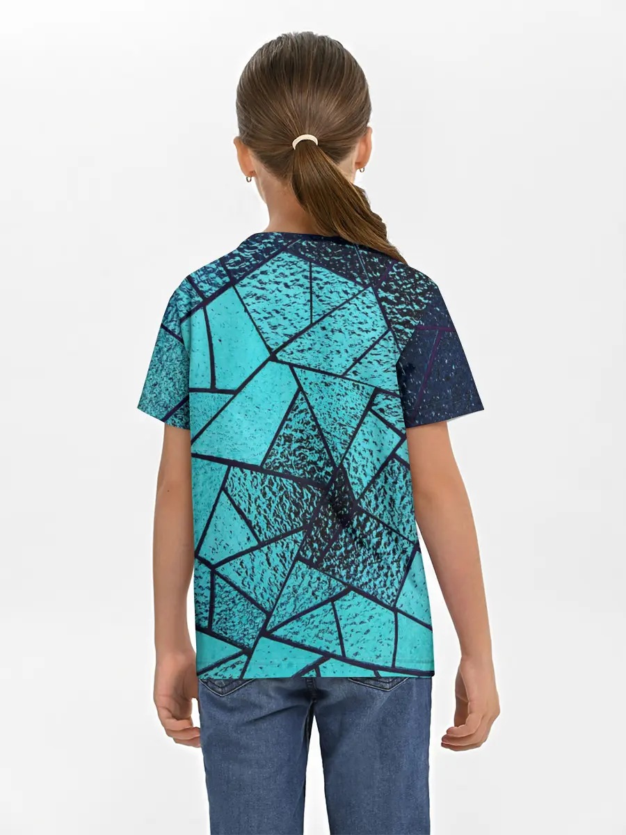 Детская базовая футболка / НЕОНОВЫЙ ВИТРАЖ