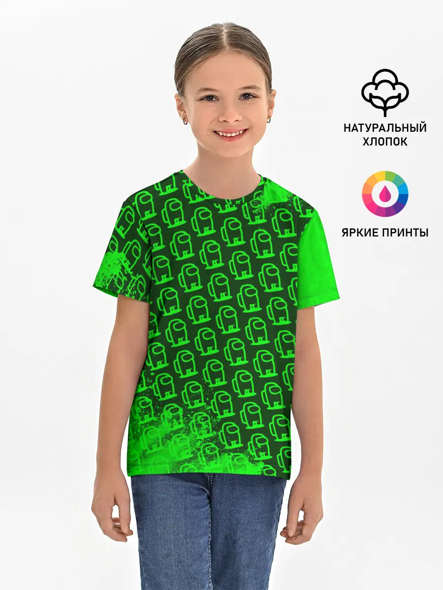 Детская базовая футболка / AMONG US / АМОНГ АС