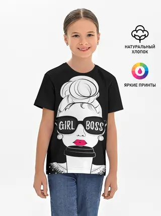 Детская базовая футболка / Girl Boss
