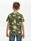 Детская базовая футболка / Кошачий камуфляж