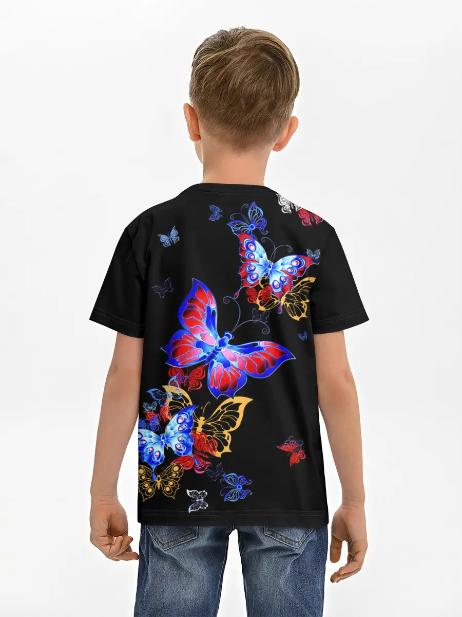 Детская базовая футболка / Поцелуй бабочек