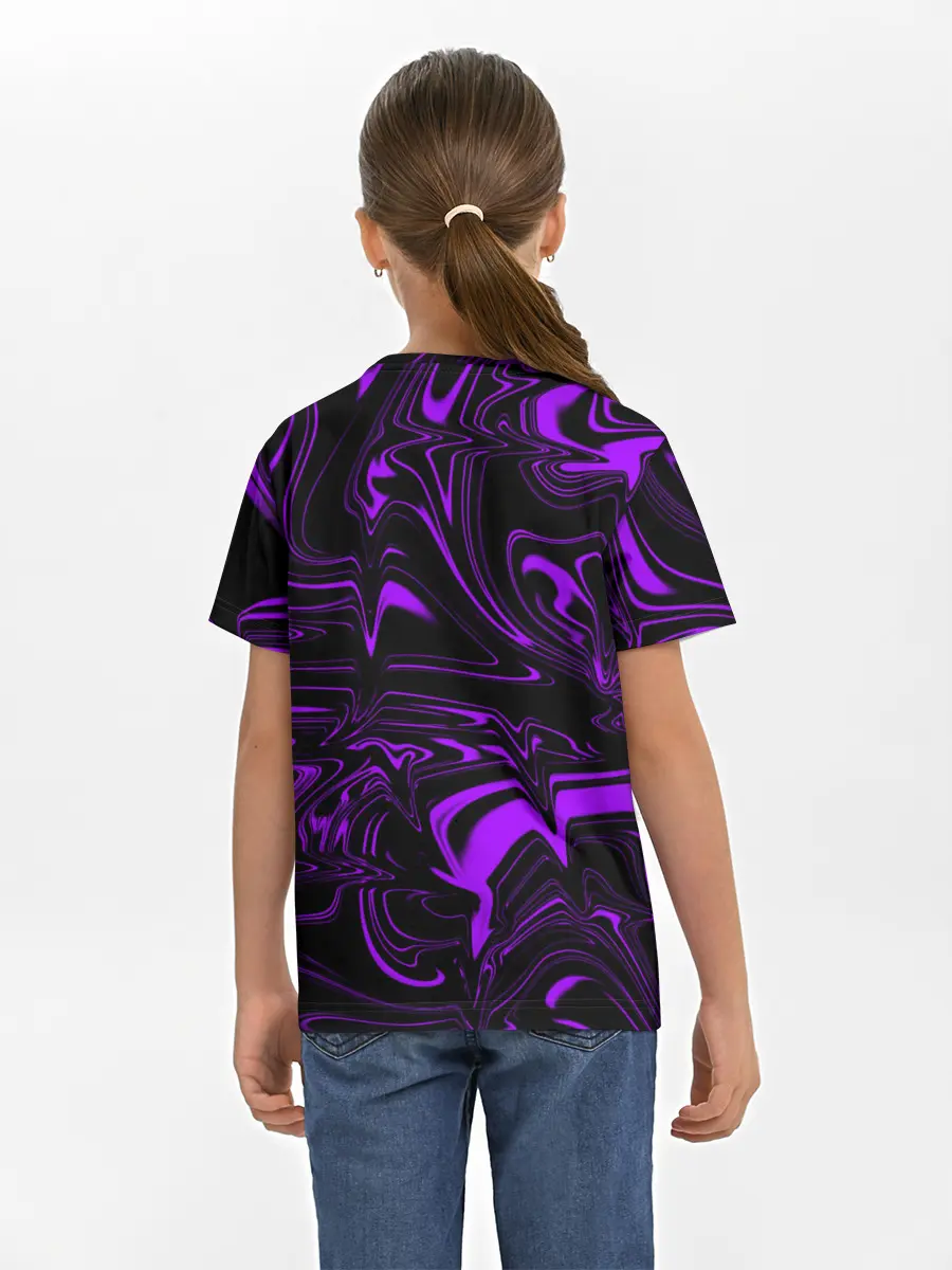 Детская базовая футболка / Жидкий градиент