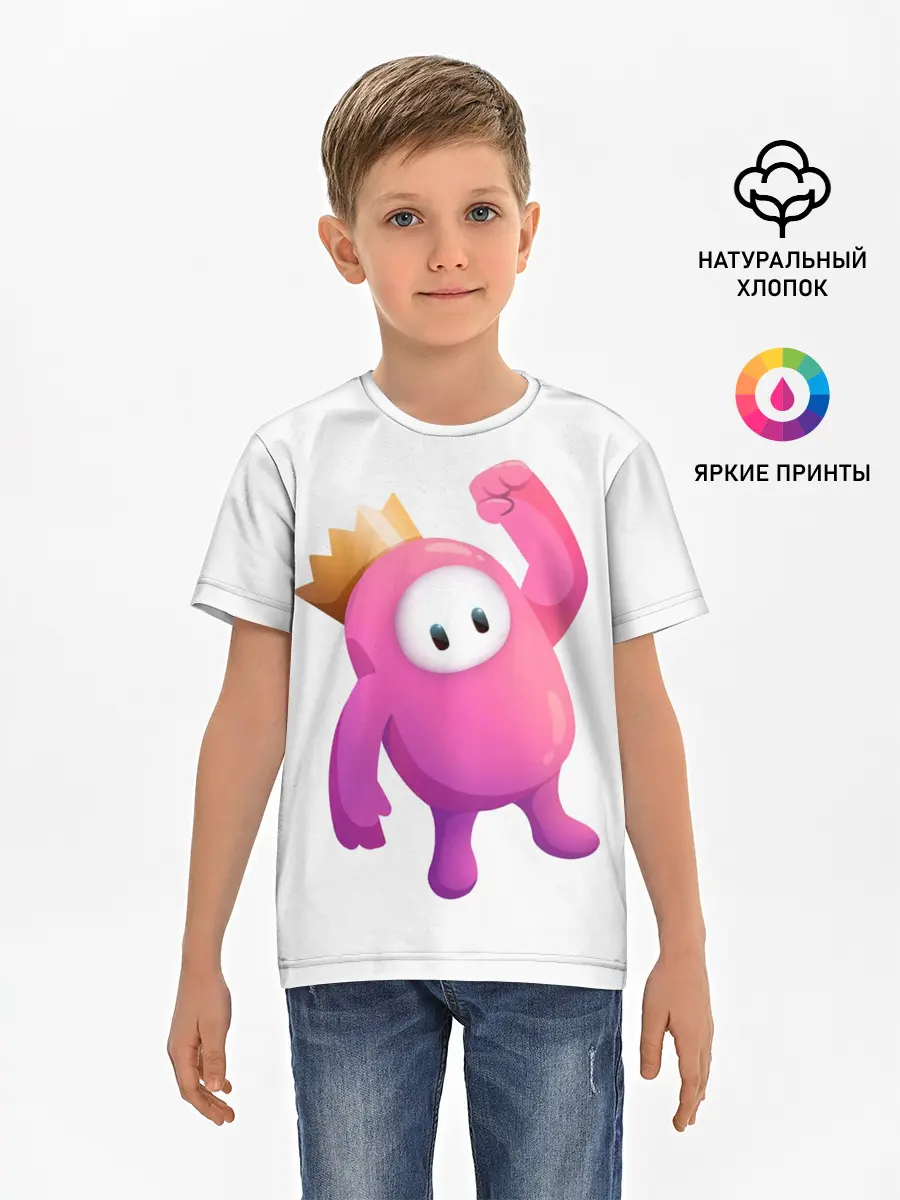 Детская базовая футболка / Fall Guys