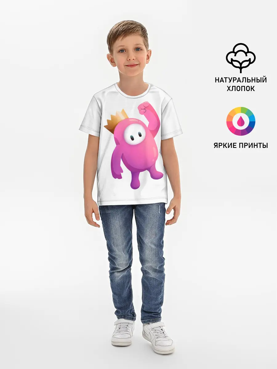 Детская базовая футболка / Fall Guys