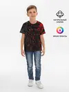 Детская базовая футболка / 3Д Разлом | 3D Плиты и огонь