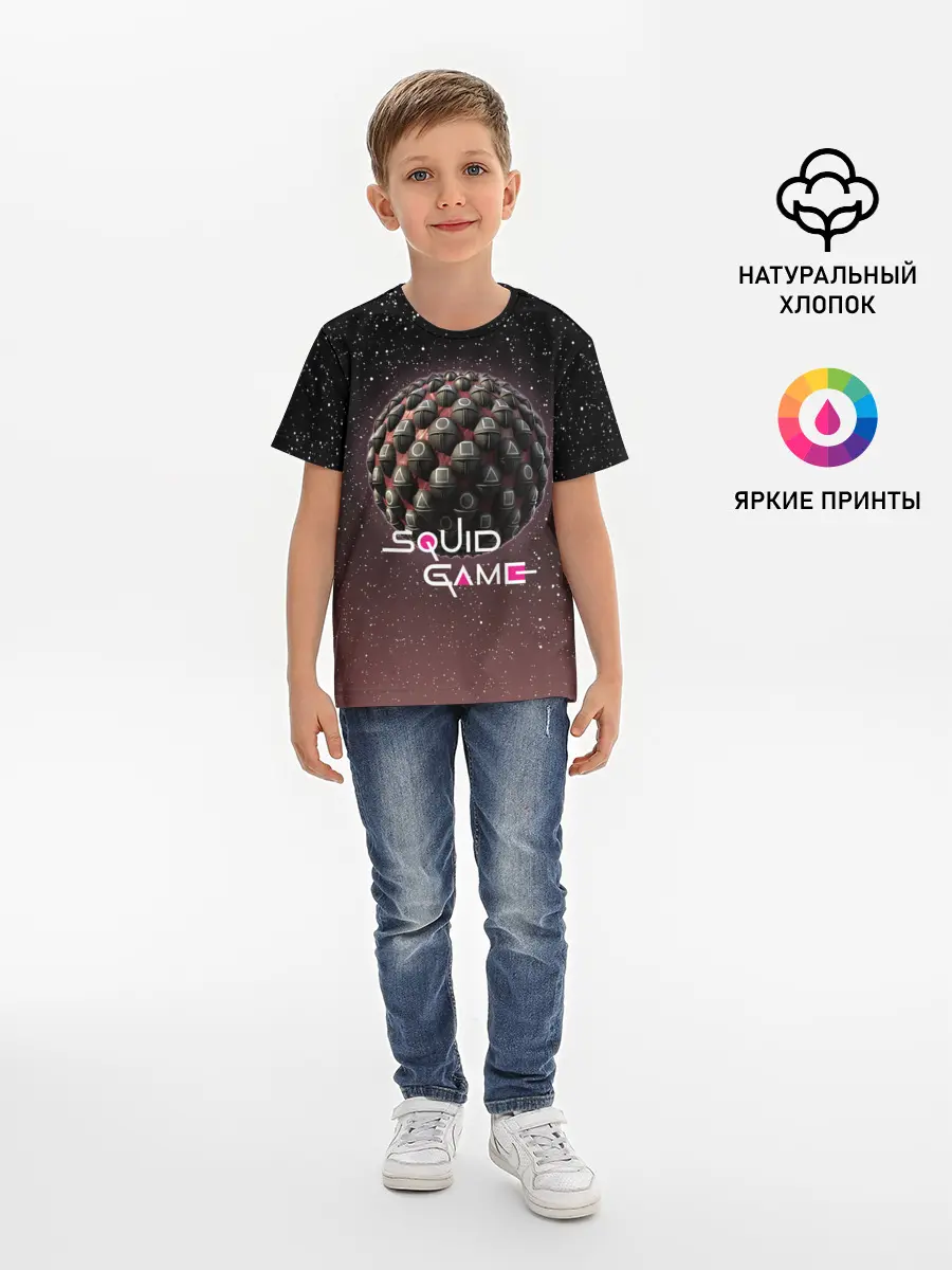 Детская базовая футболка / ПЛАНЕТА ИГР | ИГРА В КАЛЬМАРА