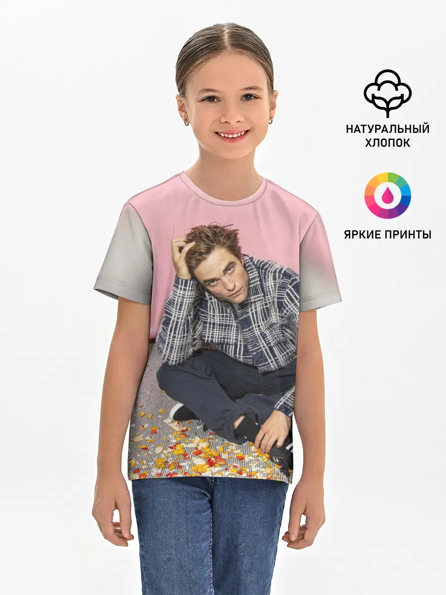 Детская базовая футболка / Роберт Паттинсон