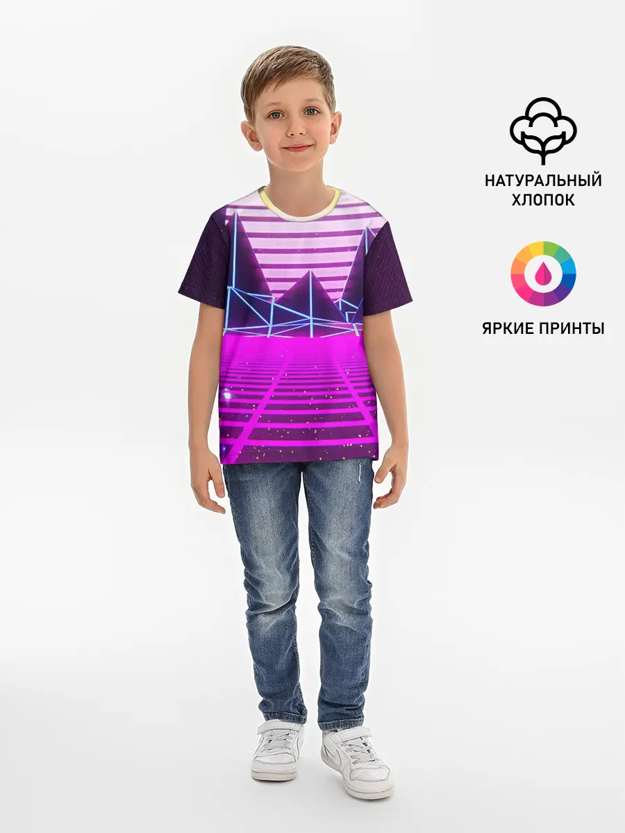 Детская базовая футболка / Synthwave