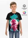 Детская базовая футболка / Сон Гоку розовый