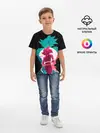 Детская базовая футболка / Сон Гоку розовый