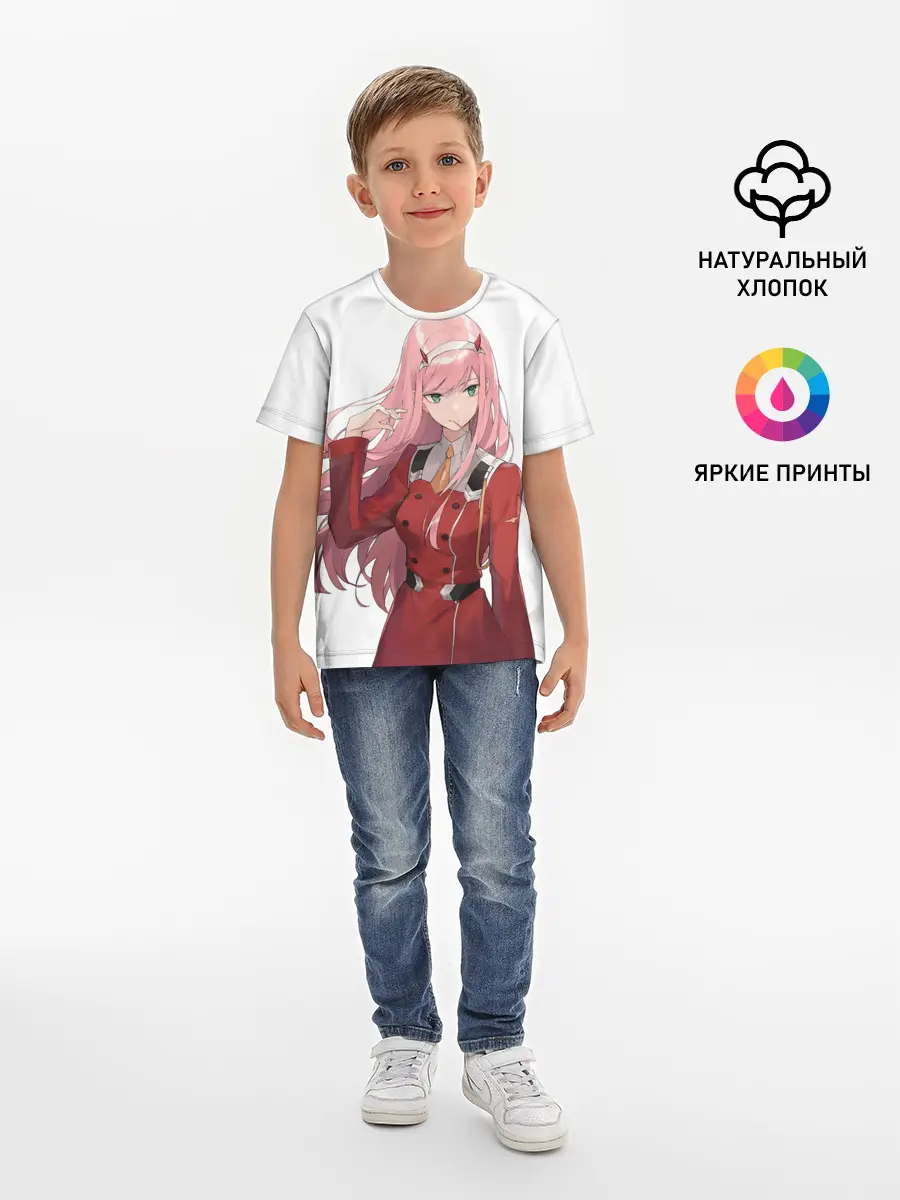 Детская базовая футболка / ноль два волосы