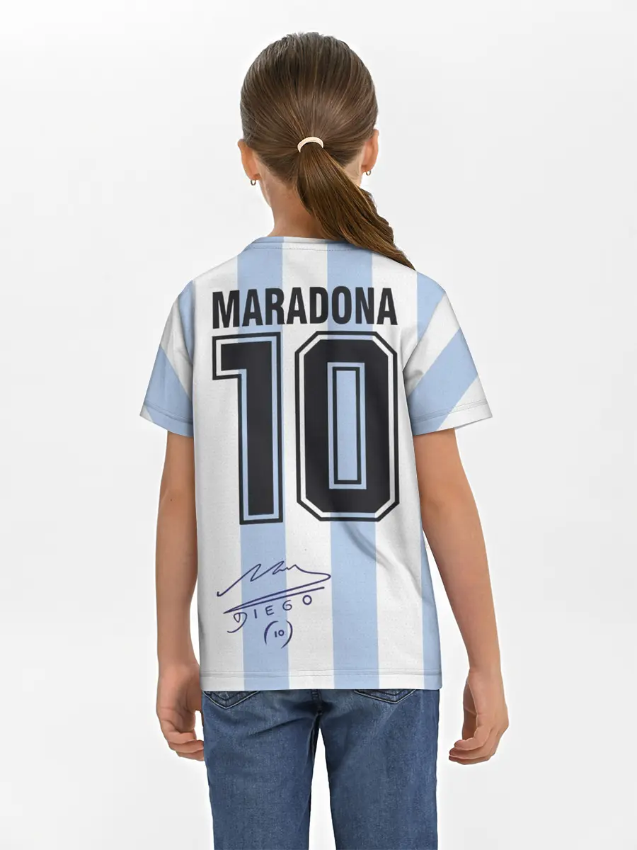 Детская базовая футболка / Diego Maradona 10