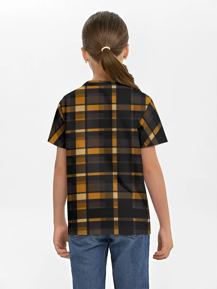 Детская базовая футболка / В клетку