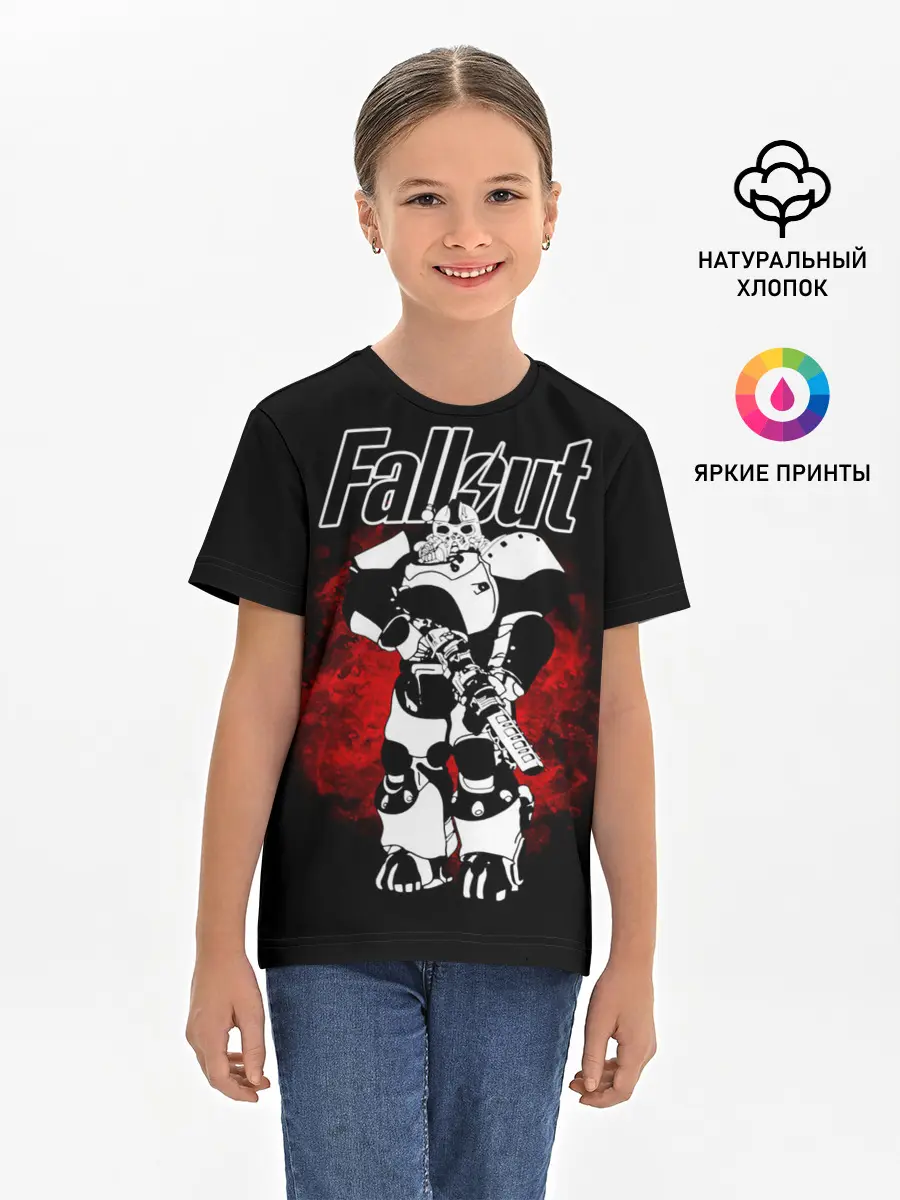 Детская базовая футболка / Fallout / Фоллаут, в доспехах