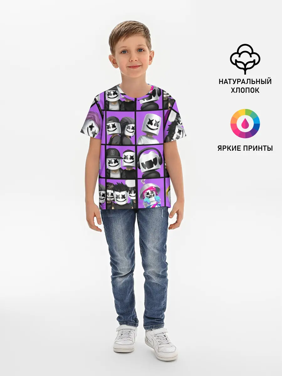 Детская базовая футболка / Marshmello Style