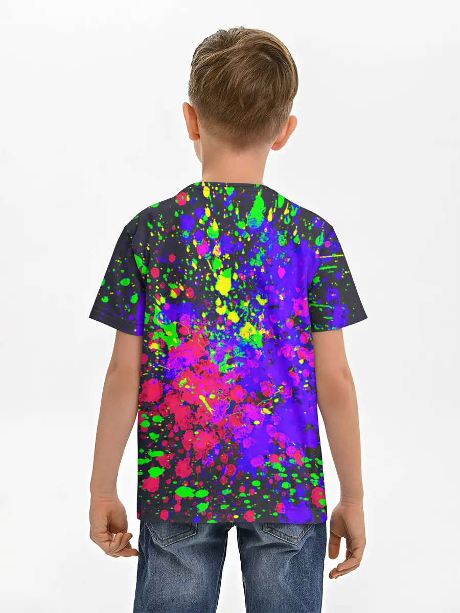 Детская базовая футболка / КИСЛОТНЫЕ БРЫЗГИ