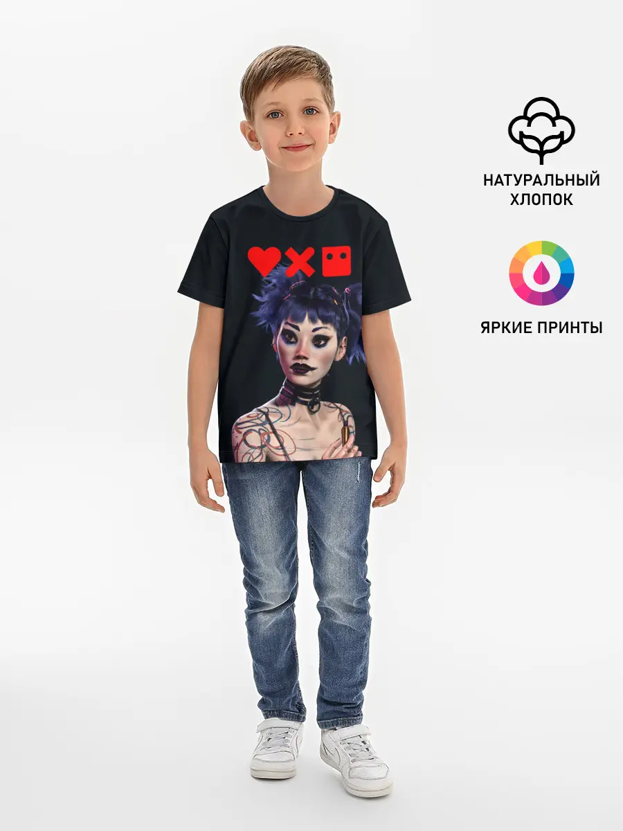 Детская базовая футболка / Love, Death and Robots | Lora